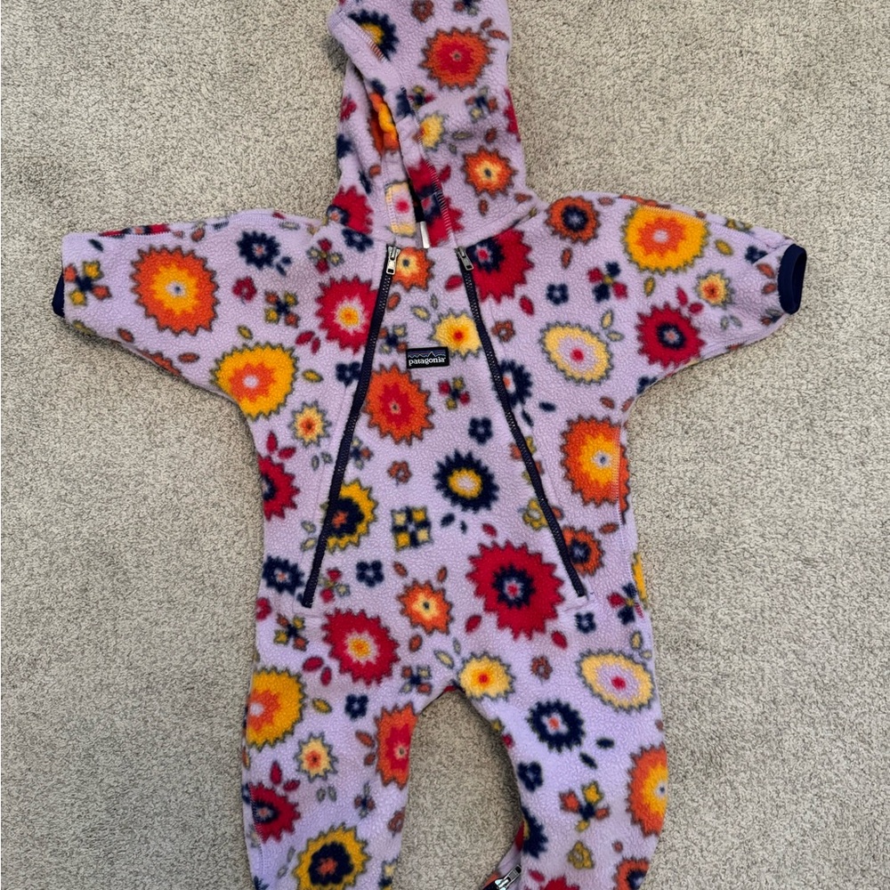 Patagonia Kids' Floral Fleece One Piece - Multicolor